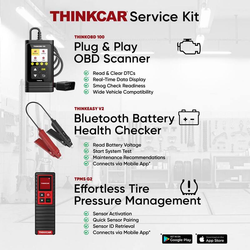 Thinkcar Automotive Diagnostic Scan Tool TPMS OBD2 Service Kit - 309030017