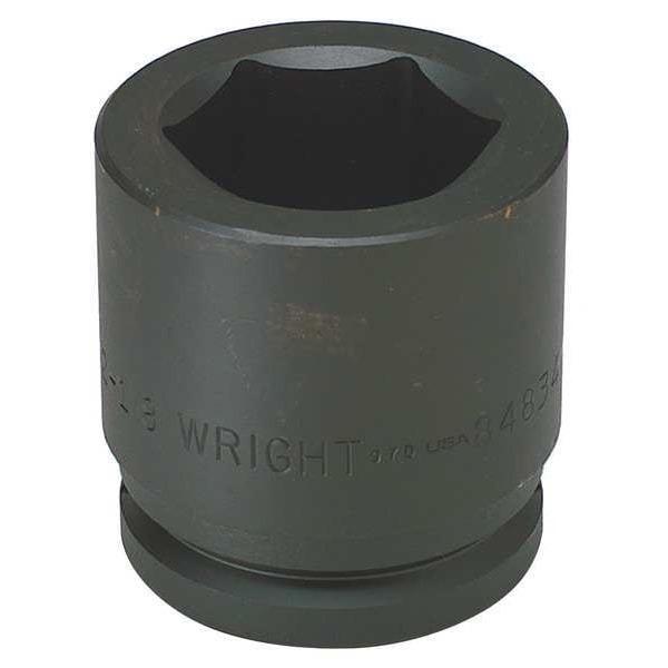 Wright Tool 1 1/2 in Drive Impact Socket 145 mm Size 6 pt Standard Depth, Black Oxide - 848-145MM