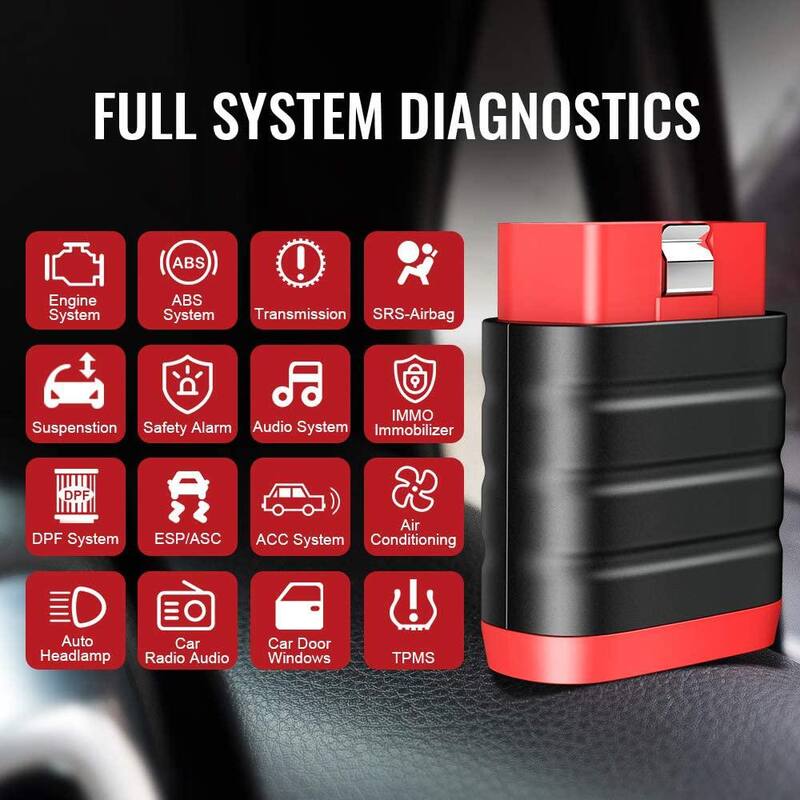 Thinkcar Thinkdiag Mini Bluetooth OBD2 Scanner, Full System Diagnostics with 15 Reset Functions, Auto VIN, DTC Lookup, Live Data - TKDIAGMINI
