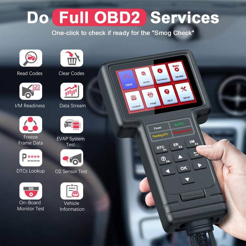 Thinkcar Thinkscan 650 Scanner, for ECM TCM ABS SRS Systems. EOBD/OBD2 10 Mode Diagnostics, Data Stream with Lifetime Free Update - THINKSCAN650