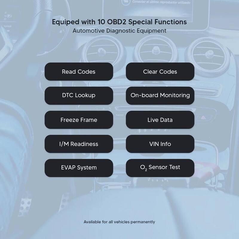 Thinkcar Thinkscan 650 Scanner, for ECM TCM ABS SRS Systems. EOBD/OBD2 10 Mode Diagnostics, Data Stream with Lifetime Free Update - THINKSCAN650