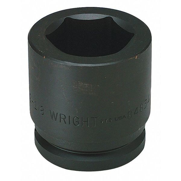 Wright Tool 1 1/2 in Drive Impact Socket 5 1/2 in Size, Standard Socket, black oxide - 84888