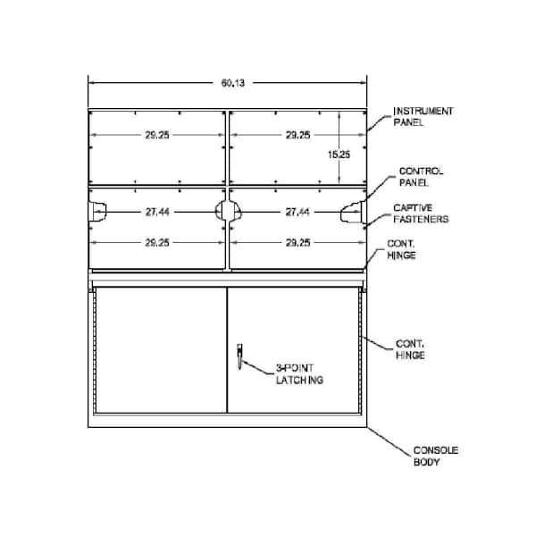 Wiegmann Carbon Steel Electrical Enclosures, 50 in H, 23 in D, 60 in W, NEMA 12, Hinged - WC1460BD