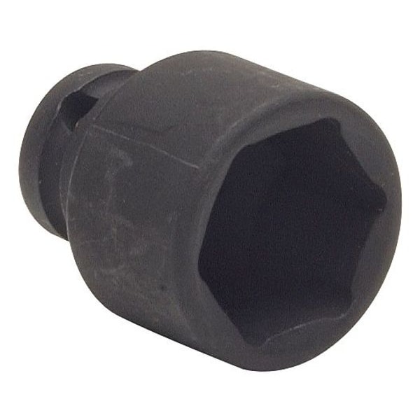 Westward 1/4 in Drive Impact Socket 10 mm Size 6 pt Standard Depth, Black Oxide - 4LXY6