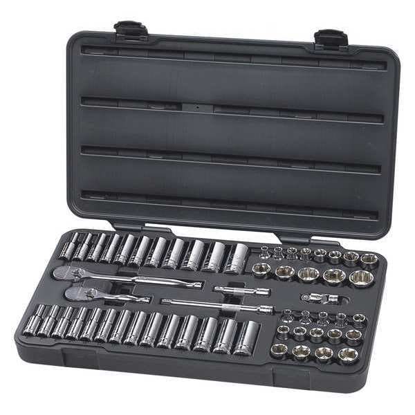 Gearwrench 57 Piece 3/8" Drive 6 Point Standard & Deep SAE/Metric Mechanics Tool Set - 80550