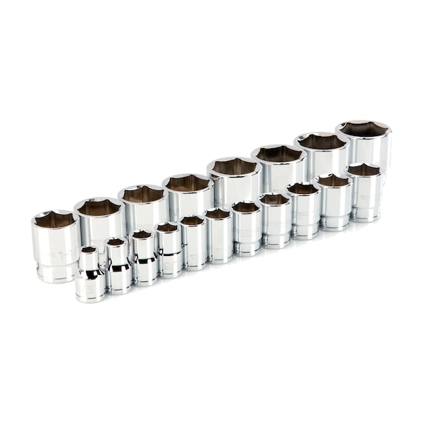 Tekton 1/2 Inch Drive 6-Point Socket Set, 19-Piece (3/8 - 1-1/2 in.) - SHD92009