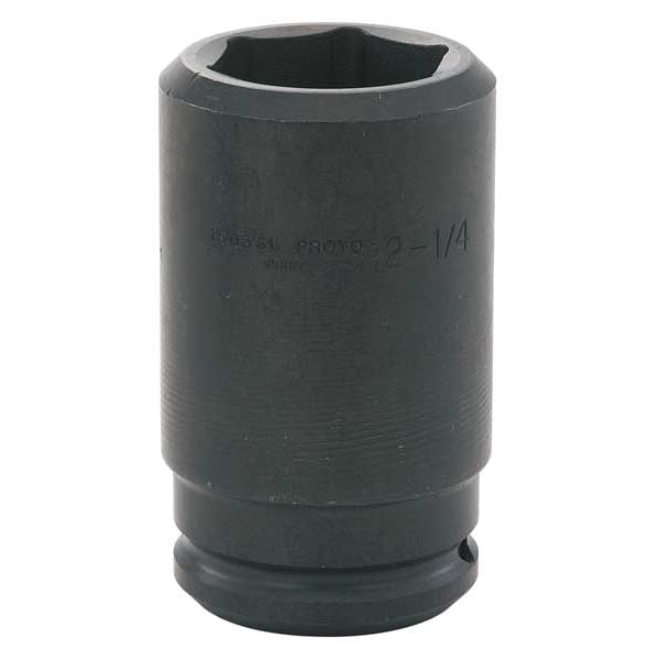 Proto 1 1/2 in Drive Impact Socket 2 11/16 in Size, Deep Socket, black oxide - J15043L