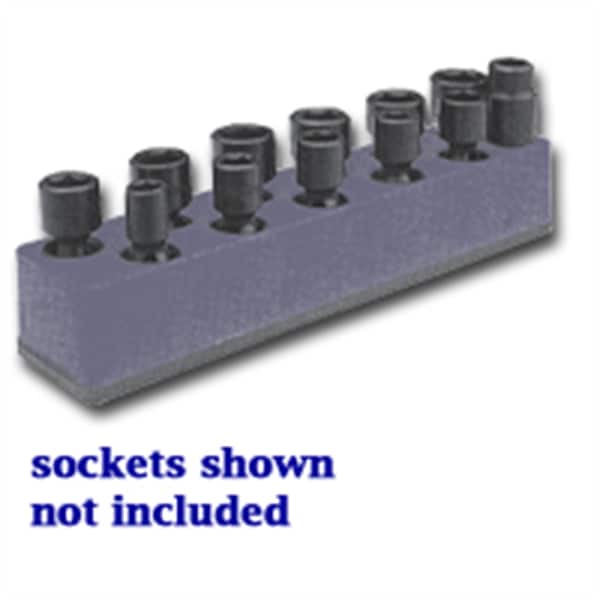 Mechanics Time Saver 3/8 in. Drive Universal Black 11 Hole Impact Socket Holder 9-19mm - 988
