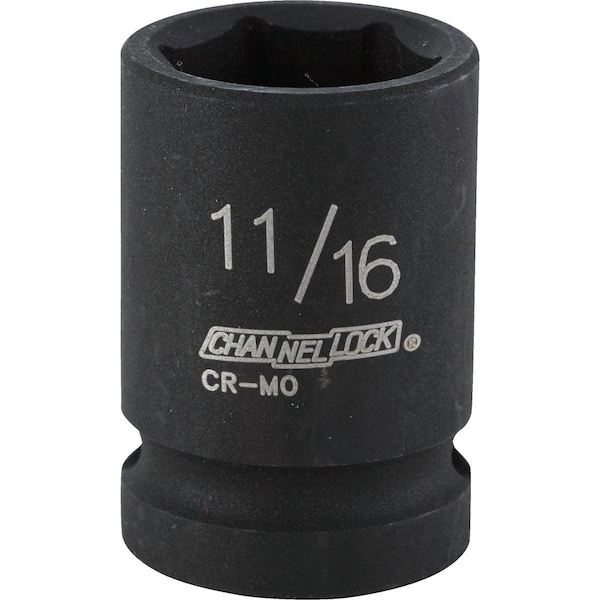 Channellock 1/2 In. Drive 11/16 In. 6-Point Shallow Standard Impact Socket - 313181