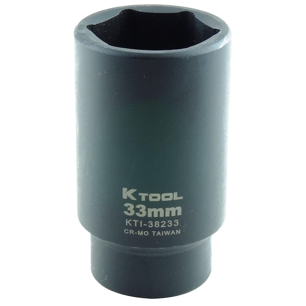 K-Tool International 1/2" Drive Impact Socket black oxide - KTI-38233