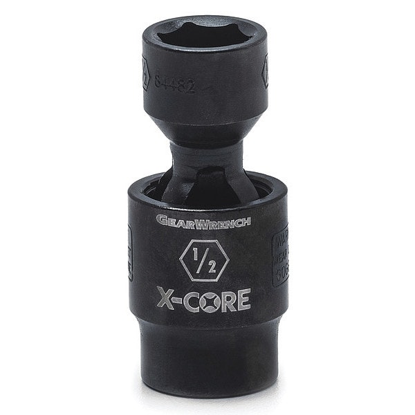 Gearwrench 3/8" Drive 6 Point Standard X-Core™ Pinless Impact Universal SAE Socket 1/2" - 84482