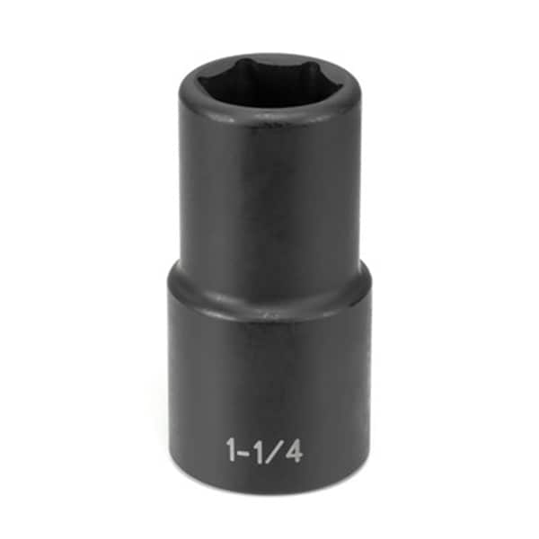 Grey Pneumatic Spline Drive #5 x 1-1/4 in. Deep Length SAE Thin-Wall Impact Socket - 5040DT
