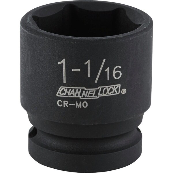 Channellock 1/2 In. Drive 1-1/16 In. 6-Point Shallow Standard Impact Socket - 313556