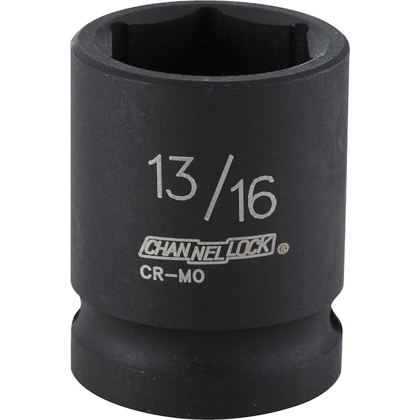 Channellock 1/2 In. Drive 13/16 In. 6-Point Shallow Standard Impact Socket - 313211