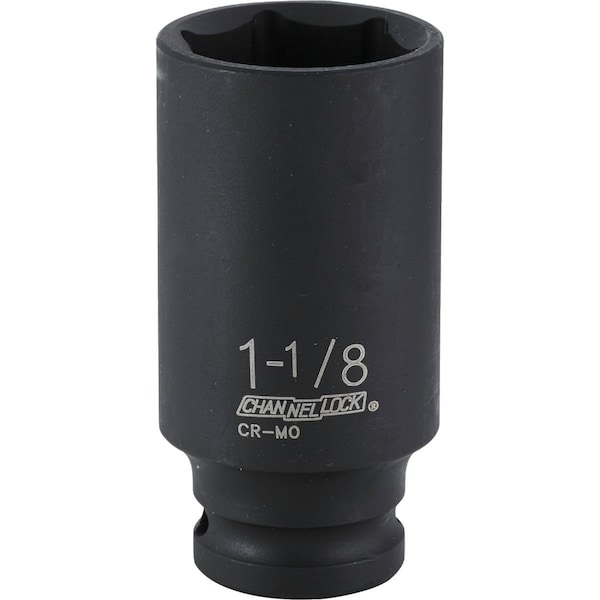 Channellock 1/2 In. Drive 1-1/8 In. 6-Point Deep Standard Impact Socket - 340410