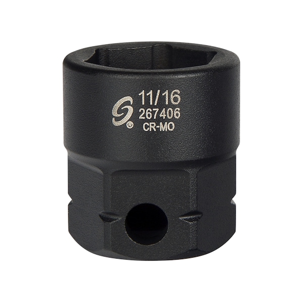 Sunex Â® Tools 1/2 in. Drive 6-Point Low Profile Impact Socket w/ Hex Shank, 11/16 in. - 267406