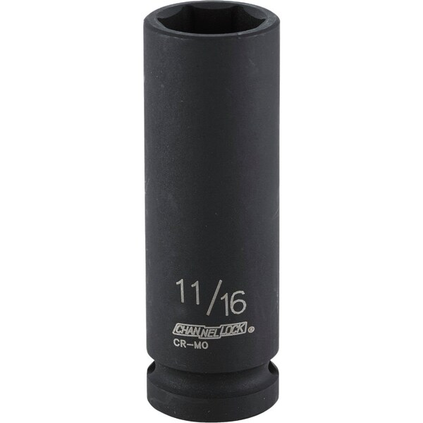 Channellock 1/2 In. Drive 11/16 In. 6-Point Deep Standard Impact Socket - 313300