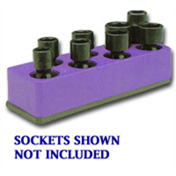 Mechanics Time Saver 3/8 in. Drive Universal Purple 8 Hole Impact Socket Holder - 889