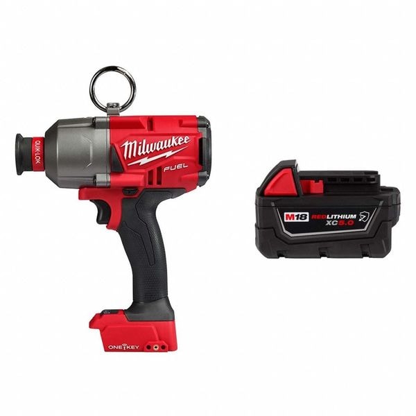 Milwaukee Tool Impact Wrench/Battery, Quick Change Hex - 2865-20, 48-11-1850R