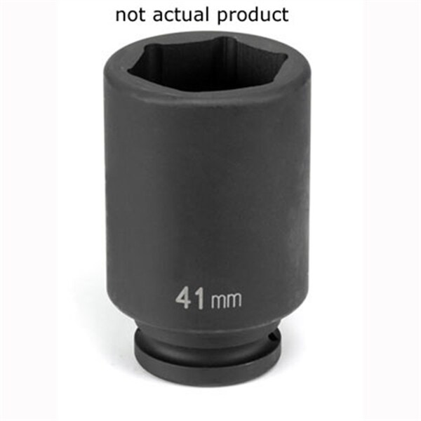 Grey Pneumatic Deep Frctnl Impact Socket Â€“ 2-13/16", 3/4" Drive 6 Point - GRE3090D