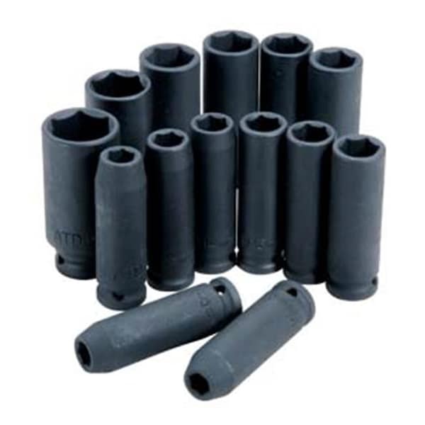 Atd Tools ATD Tools ATD-4301 14-Piece .50-Inch Drive 6 Point Metric Deep Impact Socket Set - ATD-4301