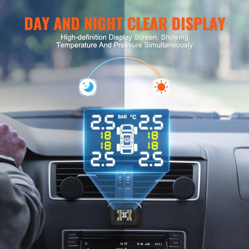 VEVOR RV Tire Pressure Monitoring System,7.3-87 PSI Trailer TPMS,Universal Wireless Car Alarm System,Waterproof Set - SZCTYJCXT4LW1Q4X1V9