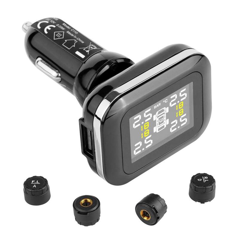 VEVOR RV Tire Pressure Monitoring System,7.3-87 PSI Trailer TPMS,Universal Wireless Car Alarm System,Waterproof Set - SZCTYJCXT4LW1Q4X1V9