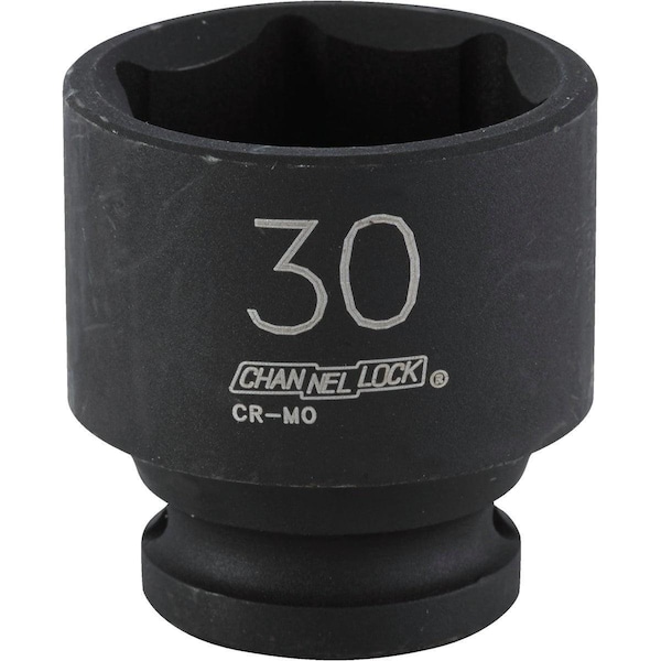 Channellock 1/2 In. Drive 30 mm 6-Point Shallow Metric Impact Socket - 315796