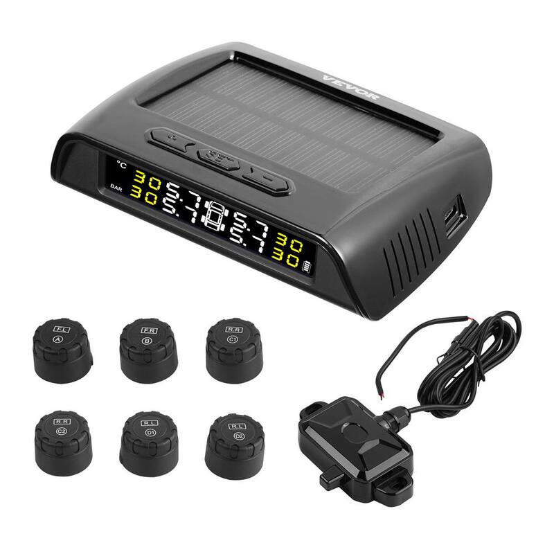 VEVOR RV Tire Pressure Monitoring System,7.3-116 PSI Trailer TPMS,Universal Wireless Car Alarm System,Waterproof Set - DZCTYJCXT6L1J5DO7V9