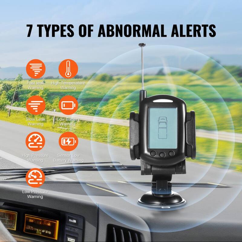 VEVOR RV Tire Pressure Monitoring System, 0-199 PSI Trailer TPMS, Universal Wireless Car Alarm System, Waterproof Set - DZCTYJCXT20LEC0JTV9