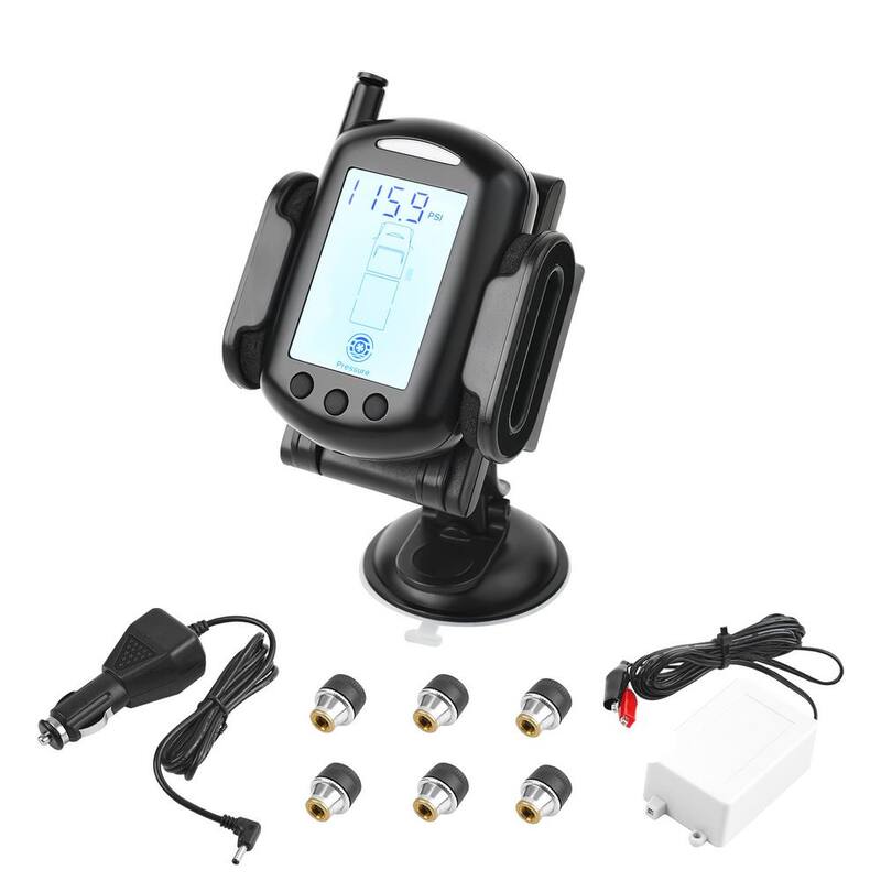 VEVOR RV Tire Pressure Monitoring System, 0-199 PSI Trailer TPMS, Universal Wireless Car Alarm System, Waterproof Set - DZCTYJCXT20LEC0JTV9