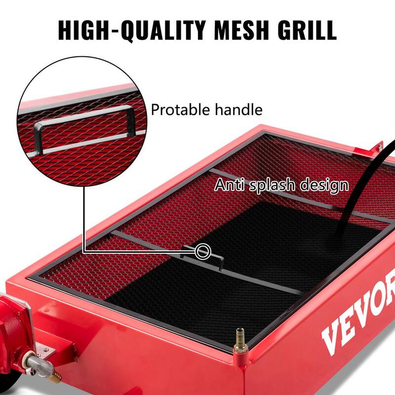 VEVOR Oil Drain Pan 20 Gal. Low Profile Oil Change Pan Tank Large Capacity with Pump Hose Swivel Casters Wheels for Car - QCPYP20JLSYSYLBYCV0