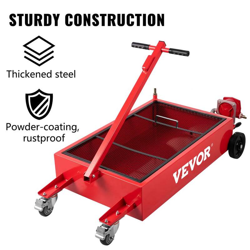 VEVOR Oil Drain Pan 20 Gal. Low Profile Oil Change Pan Tank Large Capacity with Pump Hose Swivel Casters Wheels for Car - QCPYP20JLSYSYLBYCV0