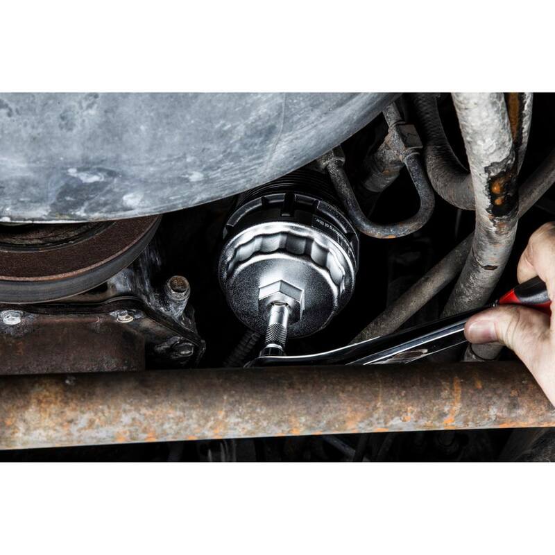 Steelman 65 mm. x 14 Flute Toyota 6 and 8-Cylinder Oil Filter Wrench Silver - 99462