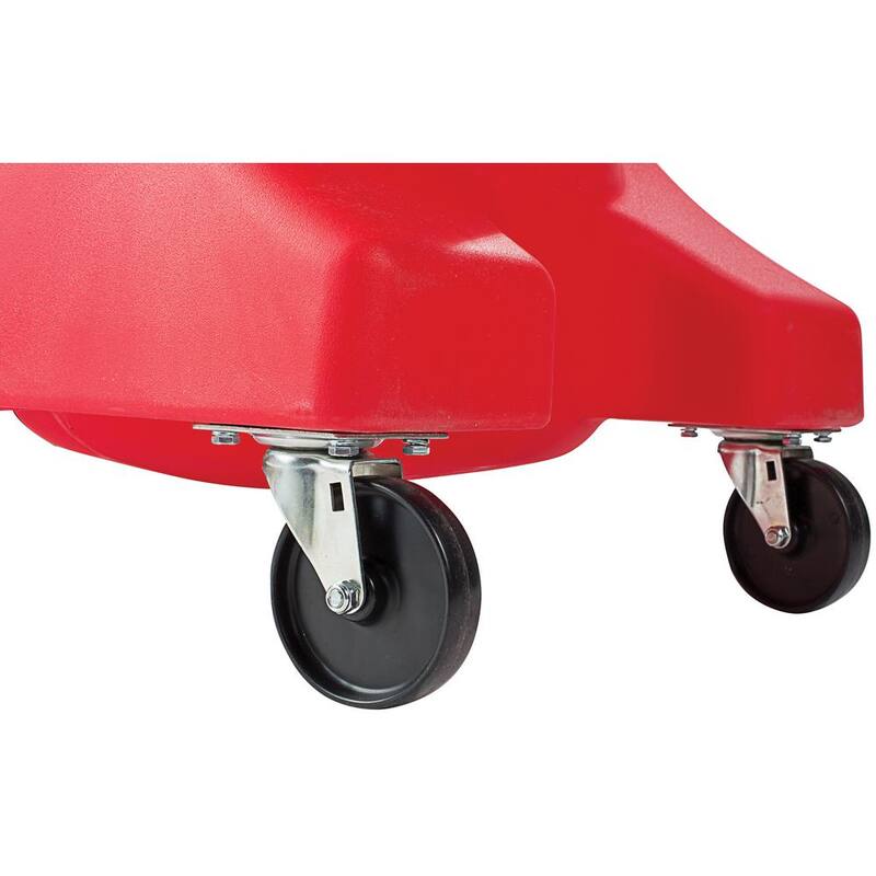 JohnDow Industries JohnDow 27-Gallon Pump Assist Polyethylene Oil Drain Pan with Molded Pockets for Tool Storage - JDI-27GFD