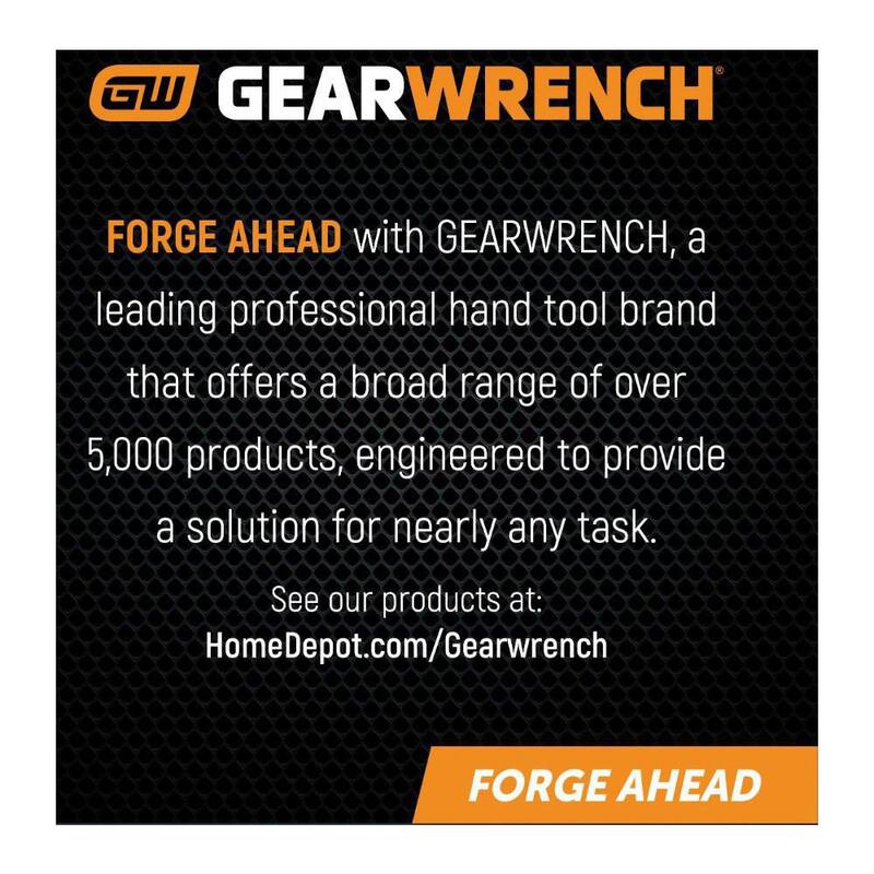 GEARWRENCH 2-11/16 in. x 3-3/4 in. Fixed Joint Oil Filter Wrench Plier - 3368F