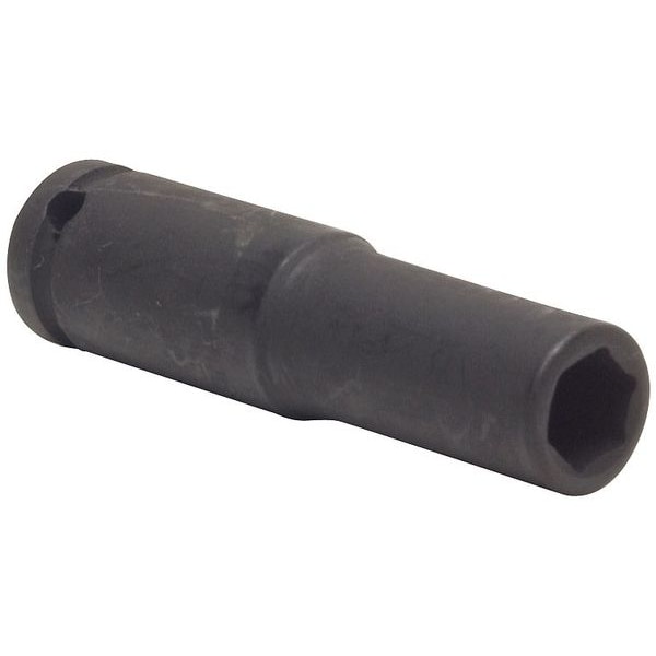 Westward 1/4 in Drive Impact Socket 5/16 in Size 6 pt Deep Depth, Black Oxide - 4LXX3