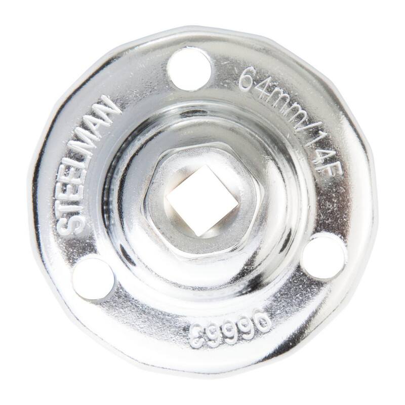 Steelman 64 mm. x 14 Flute Oil Filter Cap Wrench, Chrome - 96663