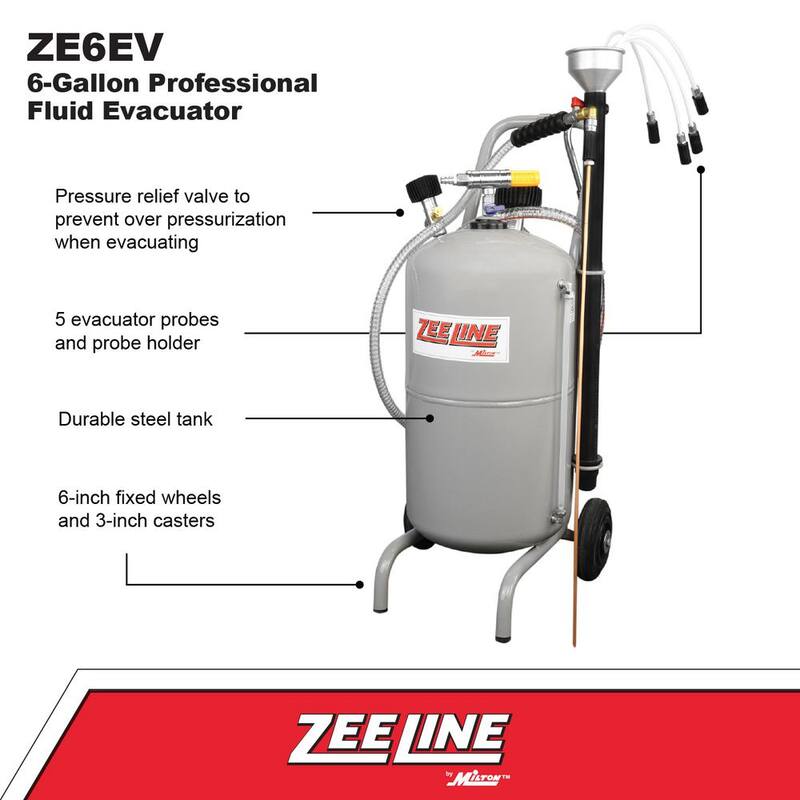 ZEELINE BY MILTON 6-Gal Professional Fluid Evacuator - ZE6EV
