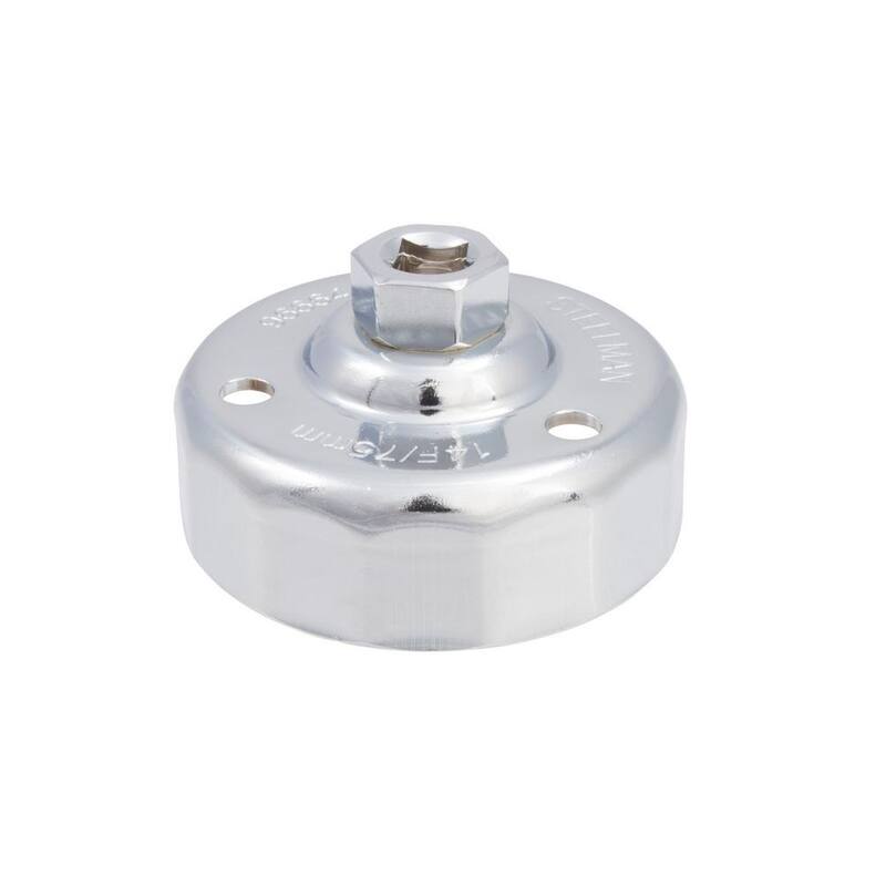 Steelman 75 mm. x 14 Flute Oil Filter Cap Wrench, Chrome - 96664