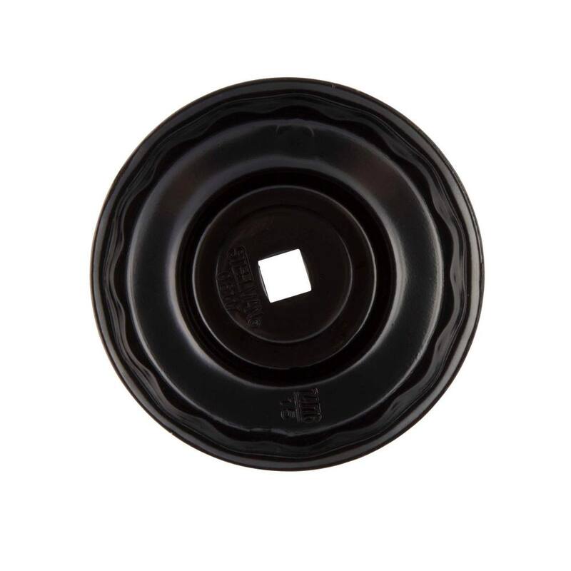 Steelman 74 mm x 15 Flute Oil Filter Cap Wrench in Black - 06117