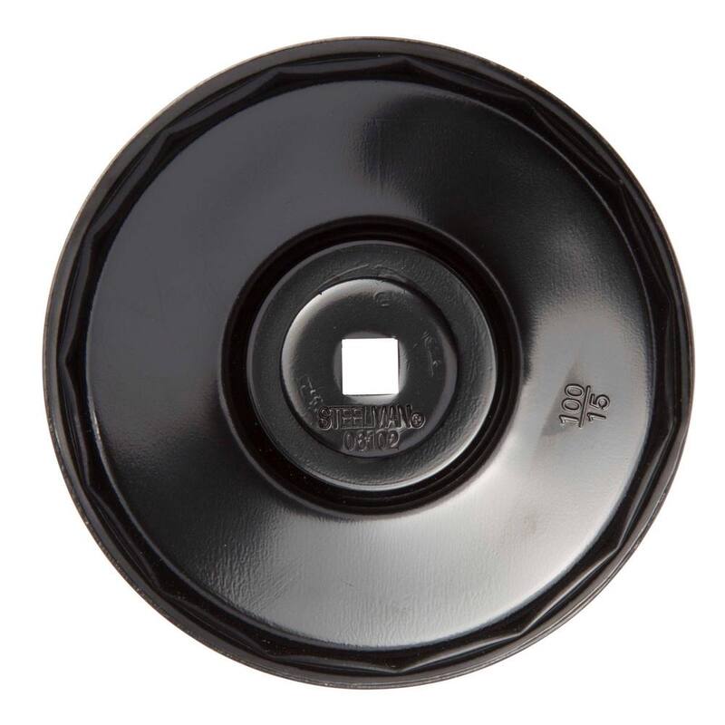 Steelman 100 mm x 15 Flute Oil Filter Cap Wrench in Black - 06102