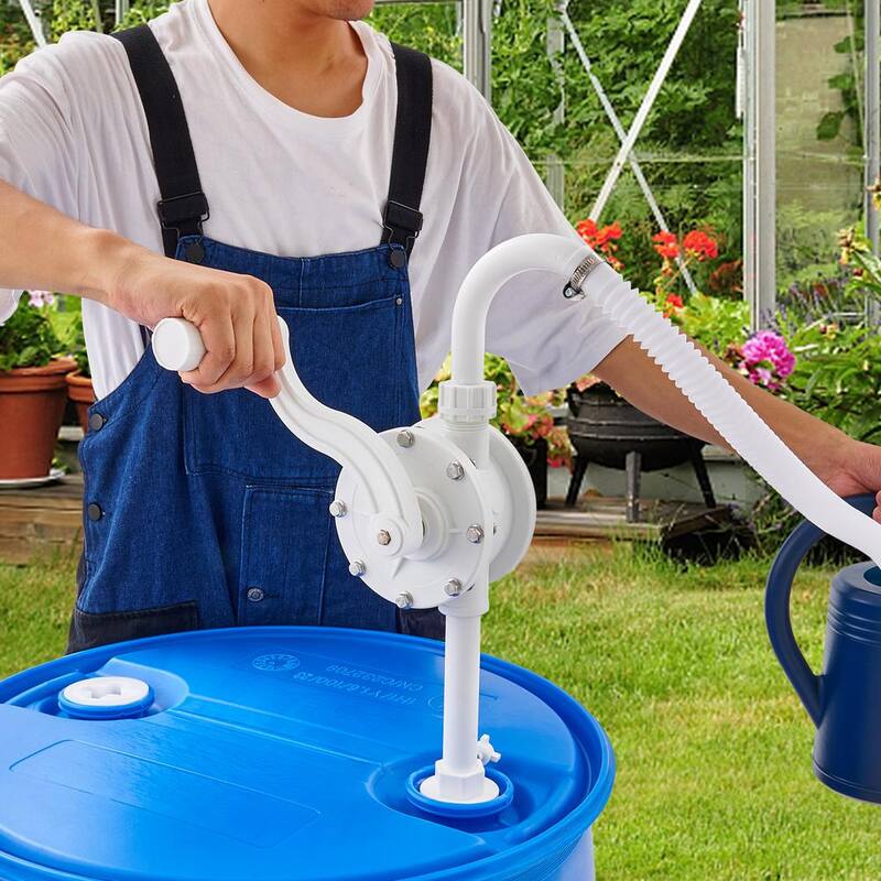 VEVOR 5 gal. - 55 Gal. Drum Pump Rotary Barrel Pump 6.5 GPM Flow for Fast Transfer of Water, Alcohol, Corrosive Liquids - SDTBSYSPP8555XKCVV0