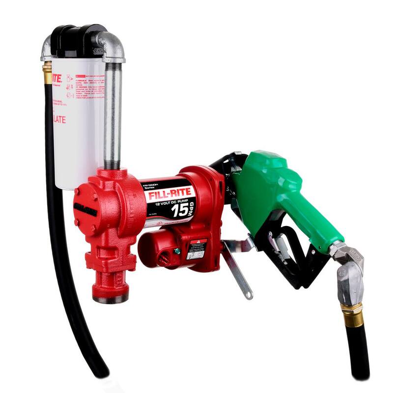 FILL-RITE 12-Volt 15 GPM 1/4 HP Fuel Transfer Pump (Filter with Swivel Package) - FR1220HDSFQ