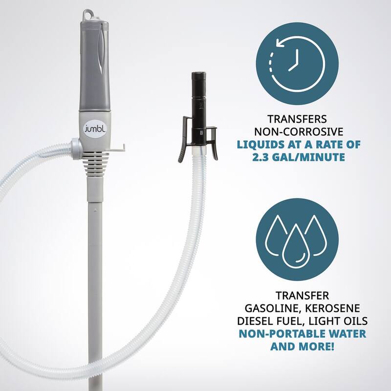 Unbranded 294.4 fl. oz. Automatic Battery Powered Fuel Transfer Pump with Auto-Stop, Portable Siphons - JUBTPASO1