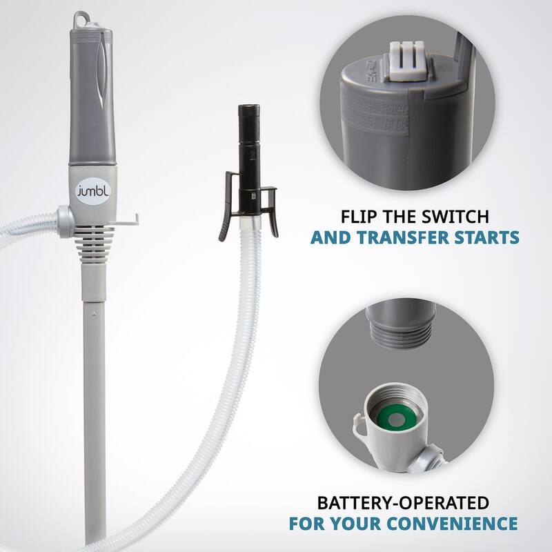 Unbranded 294.4 fl. oz. Automatic Battery Powered Fuel Transfer Pump with Auto-Stop, Portable Siphons - JUBTPASO1