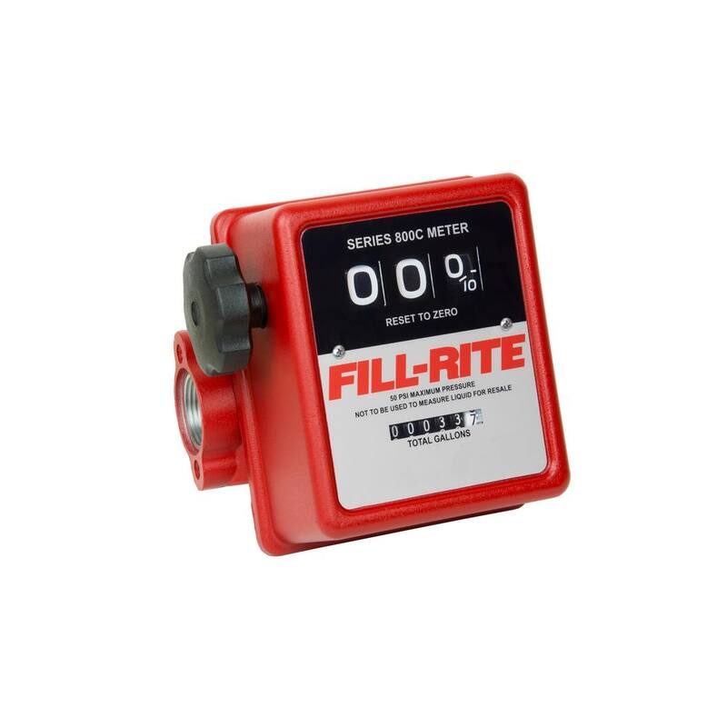 FILL-RITE 12-Volt 15 GPM 1/4 HP Fuel Transfer Pump (Mechanical Meter Package) - FR1211H