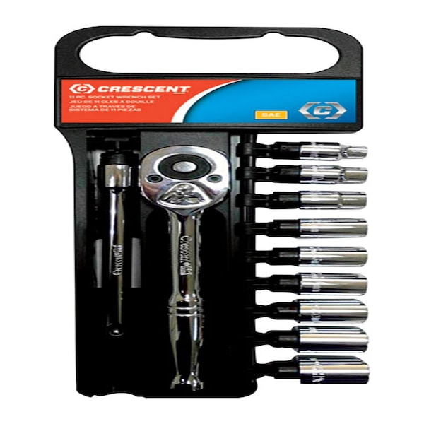 Crescent 3/8 in. drive S SAE 12 Point Socket Wrench Set 11 pc - CSWS11S