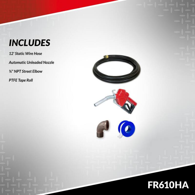 FILL-RITE 115-Volt 15 GPM 1/6 HP Fuel Transfer Pump (Auto Nozzle Package) - FR610HA
