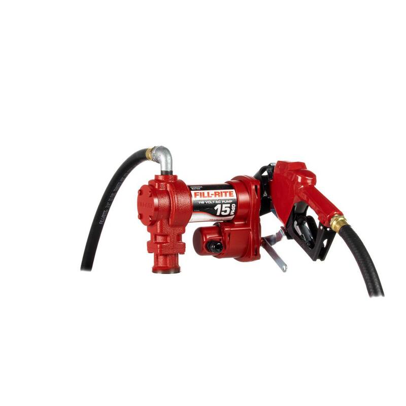 FILL-RITE 115-Volt 15 GPM 1/6 HP Fuel Transfer Pump (Auto Nozzle Package) - FR610HA